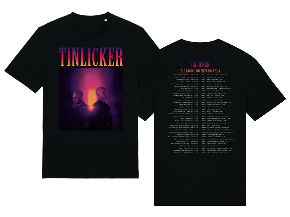 Tinlicker 2024 tour T-shirt Black